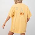 Boston Terrier Halloween Cute Bostie Dog Pocket Boo Women's Comfort Colors T-Shirt Back Print Mustard