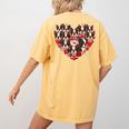 Boston Terrier Heart Valentine Boston Terrier Women's Comfort Colors T-Shirt Back Print Mustard