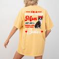Boston Terrier Mom American Gentleman Dog Mother's Day Women's Comfort Colors T-Shirt Back Print Mustard