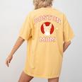 Boston Terrier Mom Dog Mother Women's Comfort Colors T-Shirt Back Print Mustard