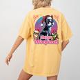 Boston Terrier Santa Claus Coffee Mug Merry Christmas Dogs Women's Comfort Colors T-Shirt Back Print Mustard