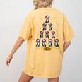 Boston Terrier Santa Hat Xmas Light Men Women Christmas Tree Women's Comfort Colors T-Shirt Back Print Mustard