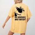 Boston Terrier Shirt Ok Seriously Who Farted Women's Comfort Colors T-Shirt Back Print Mustard