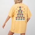 Boston Terrier Xmas Tree Lights For Men Women Boston Terrier Women's Comfort Colors T-Shirt Back Print Mustard