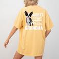 Coolest Boston Terrier Grandma Dog Women's Comfort Colors T-Shirt Back Print Mustard