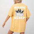 Cute Boston Terrier Need More Sleep Pajamas Nightgown Women's Comfort Colors T-Shirt Back Print Mustard
