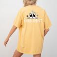 Furologist Puppy Stylist Cute Dog Groomer Men Women Women's Comfort Colors T-Shirt Back Print Mustard