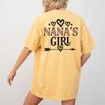 Granddaughter Nanas Girl Women's Comfort Colors T-Shirt Back Print Mustard