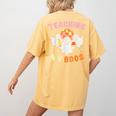 Halloween Teacher Teaching My Boos Costume Teacher Men Women Women&#x27;s Comfort Colors T-Shirt Back Print Mustard