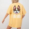 Just a Girl Who Loves Boston Terriers Women's Comfort Colors T-Shirt Back Print Mustard