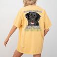 Labrador Retriever Lab Professional Human Trainer Women's Comfort Colors T-Shirt Back Print Mustard