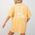 I Left My Boston Terrier To Be Here Women's Comfort Colors T-Shirt Back Print Mustard