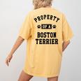 Property Of Boston Terrier Boston Terrier Shirt Women's Comfort Colors T-Shirt Back Print Mustard