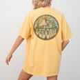 Sedona Arizona Nature Mountains Hiking Outdoors Women's Comfort Colors T-Shirt Back Print Mustard