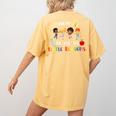 Teacher Shirt I Love My Job For All The Little Reasons Women&#x27;s Comfort Colors T-Shirt Back Print Mustard