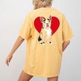 Valentine's Day Boston Terrier Lover Women's Comfort Colors T-Shirt Back Print Mustard