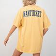 Varsity Grey Nantucket Women's Comfort Colors T-Shirt Back Print Mustard