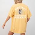 World's Best Boston Terrier Grandpa Dog Grandfather For Men Women Girls Kids Women's Comfort Colors T-Shirt Back Print Mustard