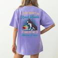 Boston Terrier American Gentleman Bibliophile Book Lover Women's Comfort Colors T-Shirt Back Print Violet