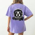 Boston Terrier Astronaut Shirt Spaceman Dog Space Lover Women's Comfort Colors T-Shirt Back Print Violet