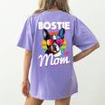 Boston Terrier Bostie Dog Breed Pet Bostie Mom Women's Comfort Colors T-Shirt Back Print Violet
