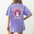 Boston Terrier Dad Dog Father For Men Women Kids Women's Comfort Colors T-Shirt Back Print Violet