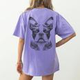 Boston Terrier Dog Bostie Nature Memorial Idea Men Women Women's Comfort Colors T-Shirt Back Print Violet
