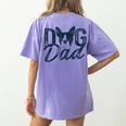 Boston Terrier Dog Dad Women's Comfort Colors T-Shirt Back Print Violet
