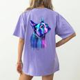 Boston Terrier Dog For a Boston Terrier Mom Women's Comfort Colors T-Shirt Back Print Violet