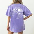 Boston Terrier Dog Nature Scene Graphic Art Men Women Girls Kids Women's Comfort Colors T-Shirt Back Print Violet