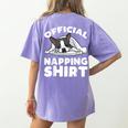 Boston Terrier Dog Official Sleeping Shirt Men Women Kids Women's Comfort Colors T-Shirt Back Print Violet