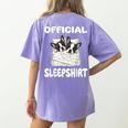 Boston Terrier Dog Official Sleepshirt Pajamas Nightgown For Men Women Girls Kids Women's Comfort Colors T-Shirt Back Print Violet