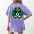 Boston Terrier Dog St Patricks Day Irish Pet Lover Men Women Kids Women's Comfort Colors T-Shirt Back Print Violet