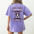 Boston Terrier Don't Mess With American Gentleman Dog Lover Women's Comfort Colors T-Shirt Back Print Violet
