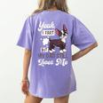Boston Terrier Fart American Gentleman Non-Sporting Dog Women's Comfort Colors T-Shirt Back Print Violet