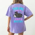 Boston Terrier This Girl Runs On Jesus And Boston Terriers Women's Comfort Colors T-Shirt Back Print Violet