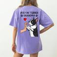 Boston Terrier Grandma Mother's Day Dog Mom Women's Comfort Colors T-Shirt Back Print Violet
