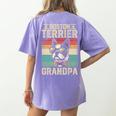 Boston Terrier Grandpa Dog Lover Father's Day Premium Women's Comfort Colors T-Shirt Back Print Violet