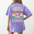 Boston Terrier Grandpa Dog Lover Father's Day Women's Comfort Colors T-Shirt Back Print Violet