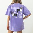 Boston Terrier Humor Bostie Dog Lover For Men Women Kids Women's Comfort Colors T-Shirt Back Print Violet