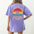 Boston Terrier Lover I'm Only Talking To My Dog Today Women's Comfort Colors T-Shirt Back Print Violet