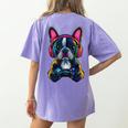 Boston Terrier Lovers Gaming Headphones Boston Terrier Women's Comfort Colors T-Shirt Back Print Violet