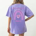 Boston Terrier Mama Cute Rainbow Paw Heart Shape Women's Comfort Colors T-Shirt Back Print Violet