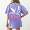 Boston Terrier Mom Boston Terrier Mom Women's Comfort Colors T-Shirt Back Print Violet