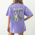 Boston Terrier Women's Comfort Colors T-Shirt Back Print Violet