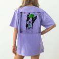 Cool Saint Patrick's Boston Terrier T Shirt For Dogs Lovers Women's Comfort Colors T-Shirt Back Print Violet