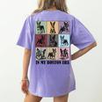 Funny Boston Terrier Quote In My Boston Terrier Era Cool Dog Men Women Women's Comfort Colors T-Shirt Back Print Violet