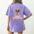 This Girl Loves Watermelon And Her Boston Terrier Dog Mother Women's Comfort Colors T-Shirt Back Print Violet