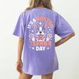 It’s A Boston Terrier Day Pet Cute Dog Lover Cartoon Women's Comfort Colors T-Shirt Back Print Violet