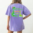Kids My Nonna Loves Me Dinosaur Grandson Women's Comfort Colors T-Shirt Back Print Violet
